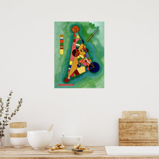Poster Kandinsky - Triangle multicolore (Cuisine)