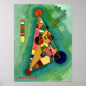 Poster Kandinsky - Triangle multicolore (Devant)