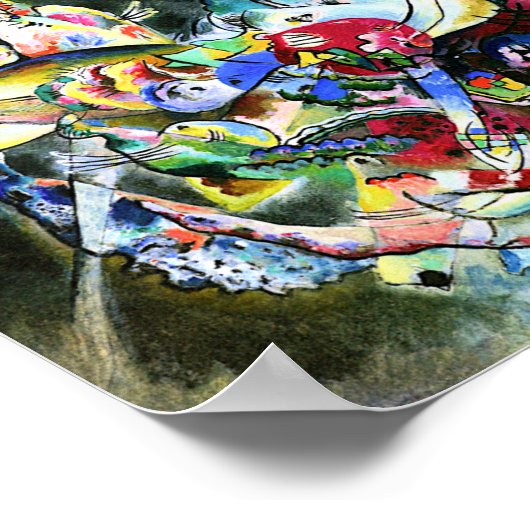 Poster Kandinsky - Troubled, coloré abstrait (Coin)