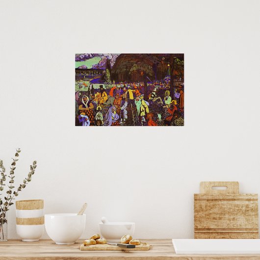 Poster Kandinsky - Vie Colorée, (Cuisine)