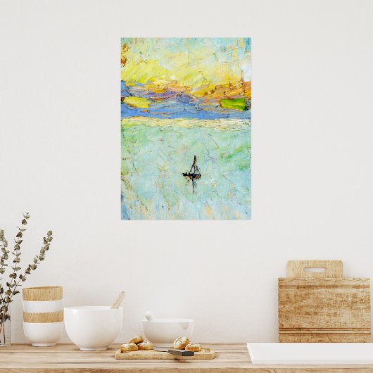 Poster Kandinsky - Voilier en mer (Cuisine)