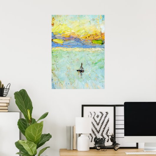 Poster Kandinsky - Voilier en mer (Bureau à domicile)