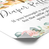 Poster Kangaroo Baby shower de verdure florale Déchets Ra (Coin)