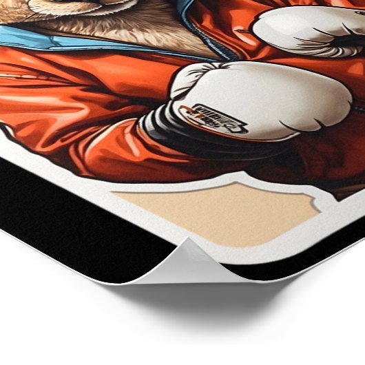 Poster Kangaroo Boxer Design - Playing Boxing Kangaroo Ar (Coin)