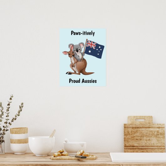 Poster Kangaroo et Koala (Cuisine)