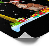 Poster Kangaroo Santa Hat Palm Tree Beach Jeu de Noël (Coin)