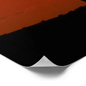 Poster kangourou au coucher du soleil (Coin)
