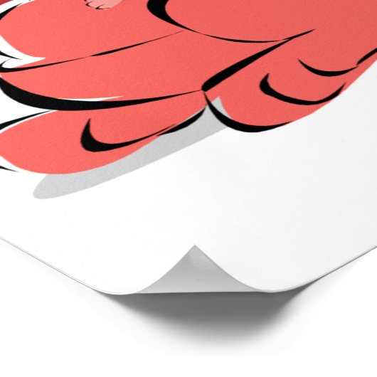 Poster kangourou drôle (Coin)