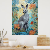 Poster Kangourou gris dans le bush australien (Cuisine)