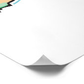 Poster kangourou mignon serrant l'australie (Coin)