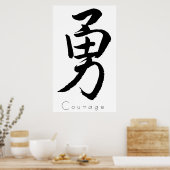 Poster Kanji Art- Courage (Cuisine)