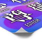 Poster Kanji de Bonne Fortune et d'Harmonie (Coin)