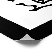 Poster Kanji japonais pour Judo - Juudou (Coin)