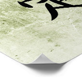 Poster Kanji japonais pour la contradiction - Hitei (Coin)