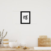 Poster Kanji japonais pour papillon - Chou (Cuisine)