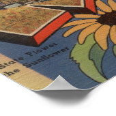 Poster Kansas (Capitale d'État/Fleur) (Coin)