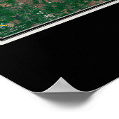 Poster Kansas City Kansas - Missouri Du Satellite Spatial (Coin)