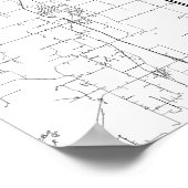 Poster Kansas City, Missouri (noir sur blanc) (Coin)