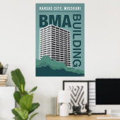 Poster Kansas City Points de repère : BMA Building - 24 x (Bureau à domicile)