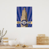 Poster Kansas City Points de repère : KCPL - 18 x 24 (Cuisine)