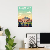 Poster Kansas City vintage (Bureau à domicile)