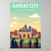 Poster Kansas City vintage (Devant)