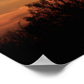 Poster Kansas Golden Sunset avec silhouette de moulin à v (Coin)