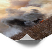 Poster Kansas Rancher Démarrage d'une brûlure contrôlée d (Coin)