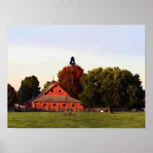 Poster Kansas Red Grange en automne