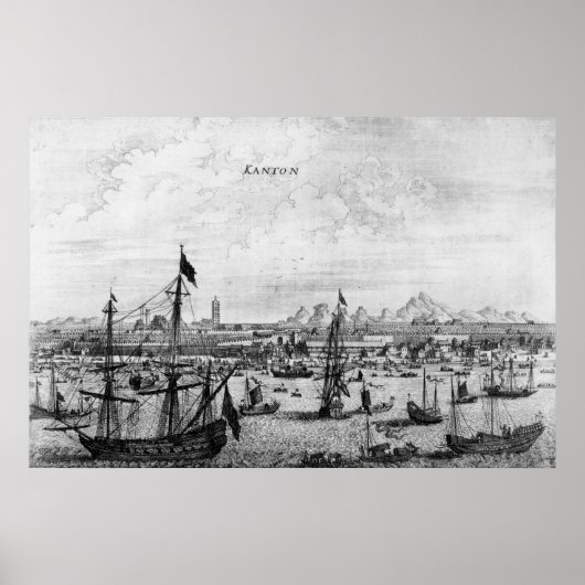 Poster Kanton, Chine, 1669 (Devant)