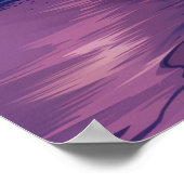 Poster Kapaa Kauai Hawaii Beach Coucher de soleil Palmier (Coin)