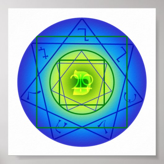 Poster Kaph Sigil - Argent, Expansion, Beauté (Devant)