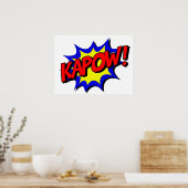 Poster KAPOW Comic Style de livre (Cuisine)