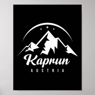 Poster Kaprun Austria Ski Resort Snowboard Souv