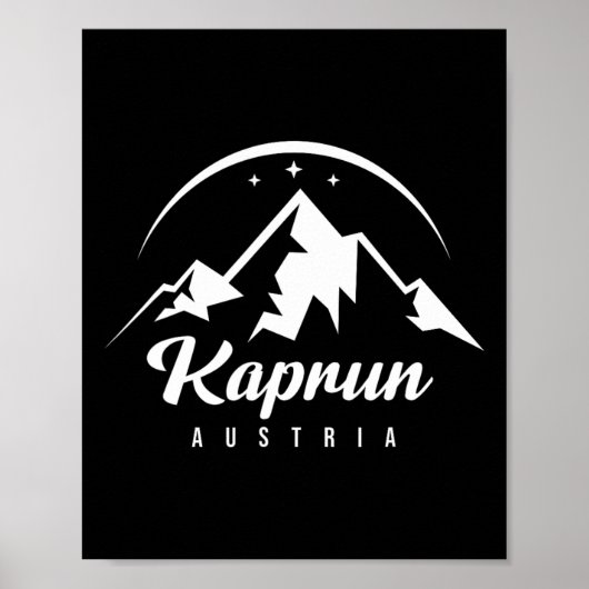 Poster Kaprun Austria Ski Resort Snowboard Souv (Devant)