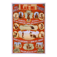 Poster KAR-MI Magicien Troupe VAUDEVILLE
