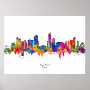 Poster Karachi Skyline Pakistan