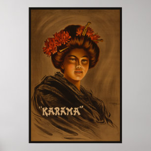 Poster Karama Japonaise Geisha Oiran Girl Courtesan