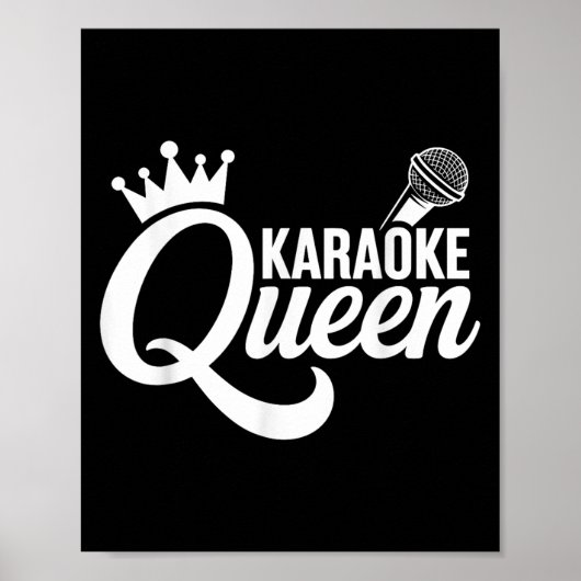Poster Karaoke cool Art Pour Femmes Filles Chantant Musiq (Devant)
