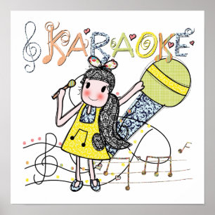 Poster Karaoke Girl
