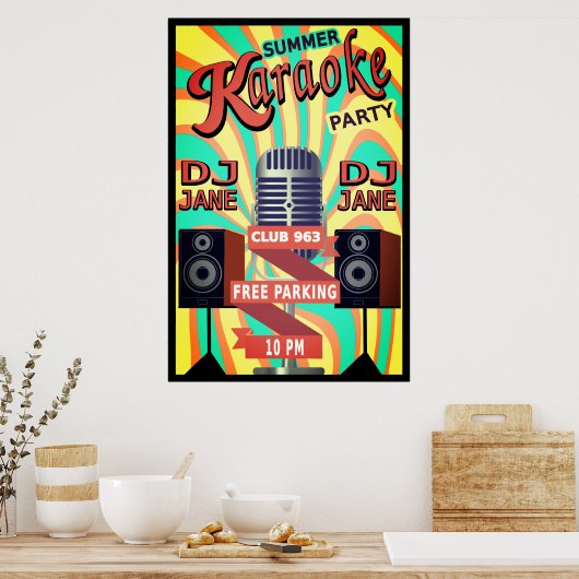 Poster Karaoke Night (Cuisine)