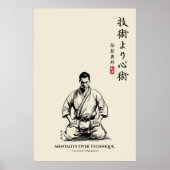 Poster Karate 5e Précepte - Mentalité avant Technique (Devant)