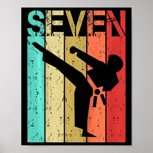 Poster Karaté 7 ans Anniversaire Garçon Fille 7 Anniversa (Devant)