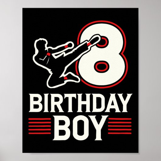 Poster Karate 8 Birthday Boy (Devant)