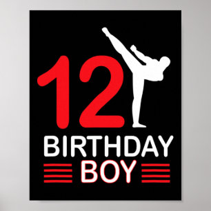 Poster Karate Anniversaire Tee Boy Cadeau Enfants Taekwon