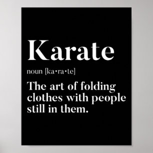 Poster Karate Art De Plier Des Vêtements Avec Des Gens En