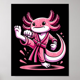 Poster Karate Axolotl Martial Arts Taekwondo Kickboxe F