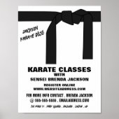 Poster Karate Belt, Karate Class Publicité (Devant)