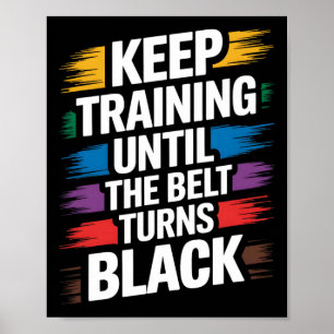Poster Karate Belt Taekwondo Formation Arts Martiaux Prom
