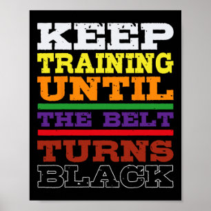 Poster Karate Black Belt Entraînement Japonais Martial Ar
